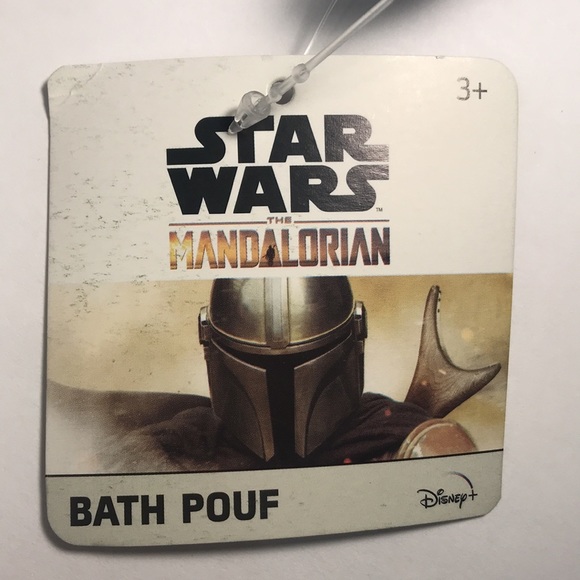 Disney Star Wars mandalorian bath pouf set of two yoda blue & mandalorian grey - Picture 5 of 5